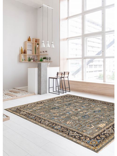 Indian Finest Agra Jaipur 7'11" x 9'7" Hand-knotted Wool Rug 