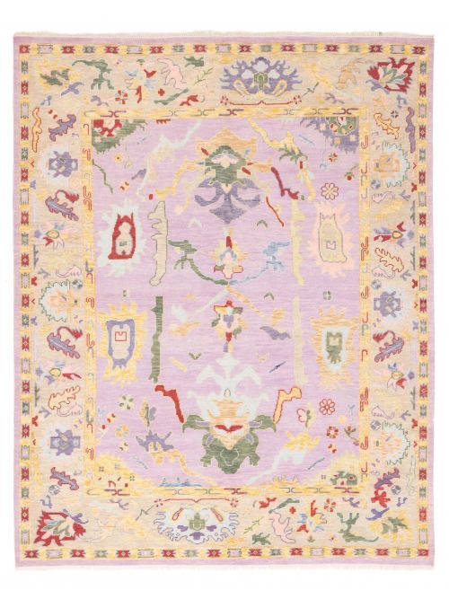 Indian Modern Oushak Hand-knotted Wool Rug, 244 x 305 cm