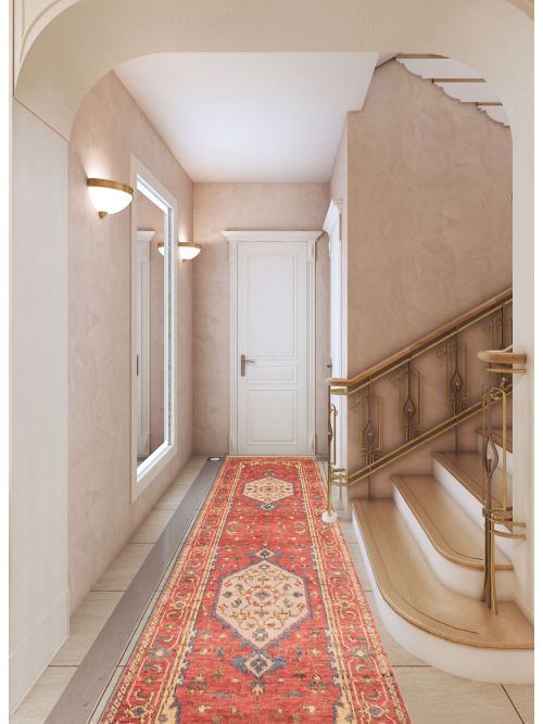 Indian Jules Serapi 2'6" x 7'11" Hand-knotted Wool Runner Rug 