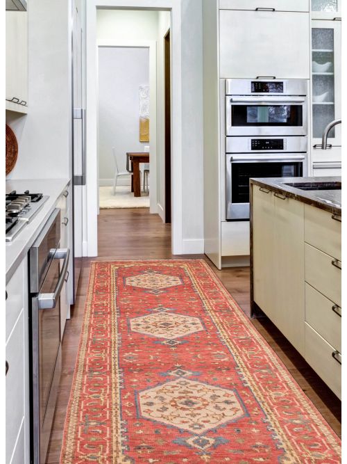 Indian Jules Serapi 2'6" x 9'11" Hand-knotted Wool Runner Rug 