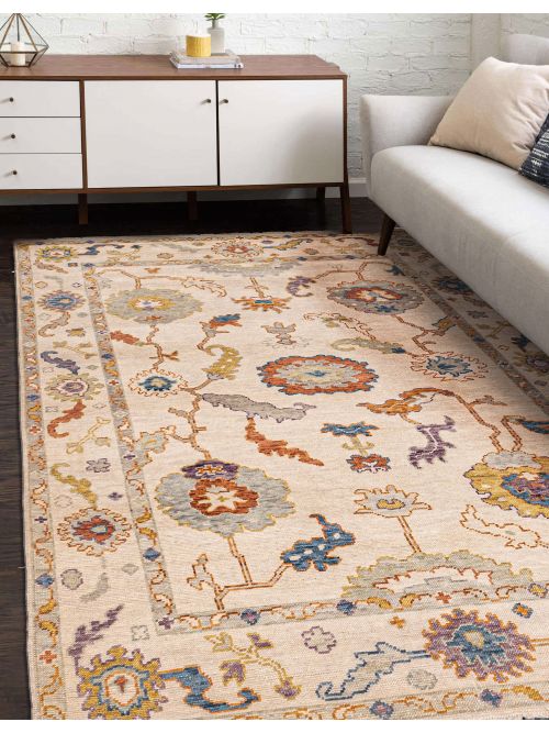 Tapis oushak moderne 6'0" x 8'11" en laine