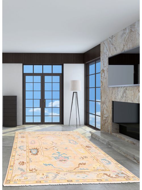 Tapis oushak moderne 6'2" x 9'1" en laine