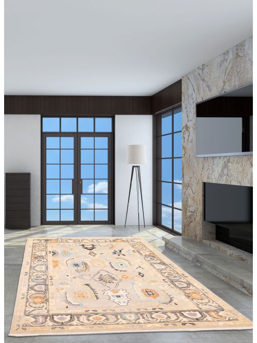 Tapis oushak moderne 6'1" x 9'1" en laine