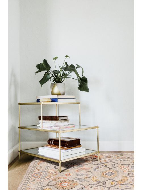 Tapis oushak moderne 3'8" x 5'7" en laine