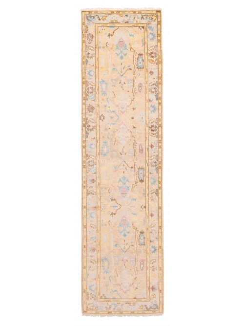 Tapis oushak moderne 3'1" x 12'2" en laine