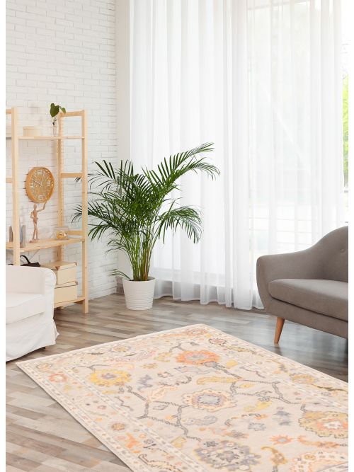 Indian Modern Oushak Hand-knotted Wool Rug, 109 x 168 cm