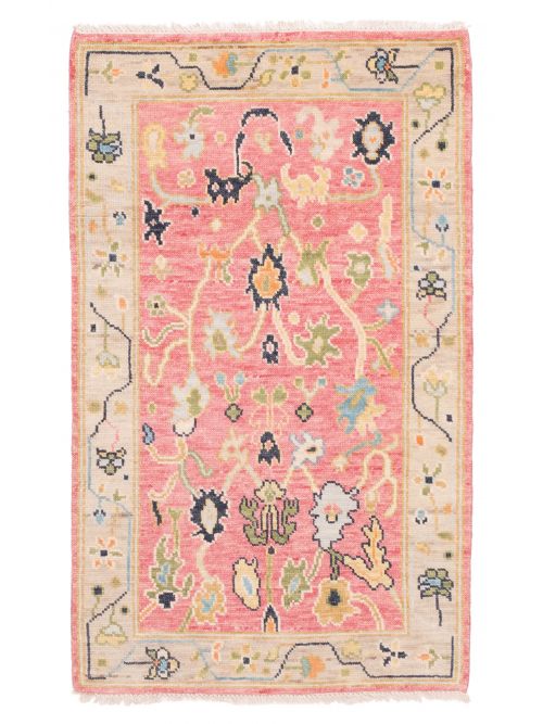 Indian Modern Oushak Hand-knotted Wool Rug, 91 x 155 cm