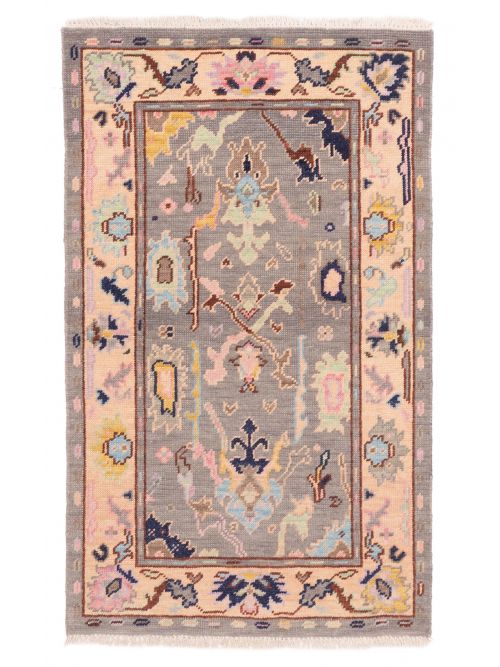 Indian Modern Oushak Hand-knotted Wool Rug, 91 x 150 cm