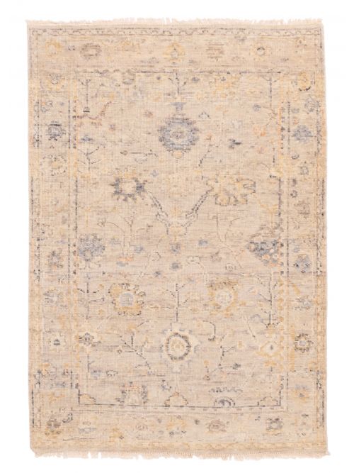 Indian Modern Oushak Hand-knotted Wool Rug, 124 x 178 cm