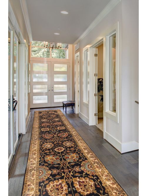 Indian Jamshidpour Hand-knotted Wool Runner Rug, 71 x 292 cm