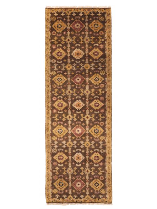 Indian Finest Agra Jaipur 2'6" x 8'1" Hand-knotted Wool Runner Rug 