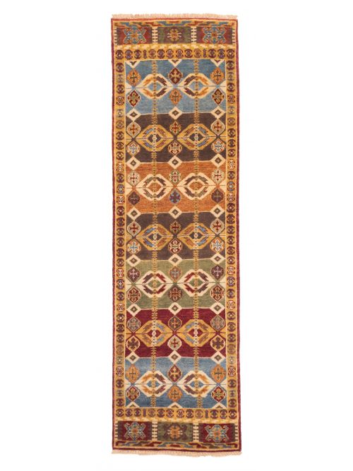 Indian Finest Agra Jaipur 2'4" x 8'5" Hand-knotted Wool Runner Rug 