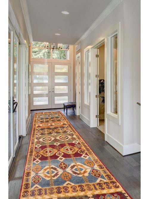 Indian Finest Agra Jaipur 2'4" x 8'5" Hand-knotted Wool Runner Rug 