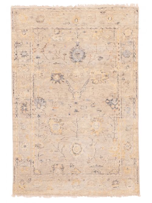 Indian Modern Oushak Hand-knotted Wool Rug, 122 x 178 cm