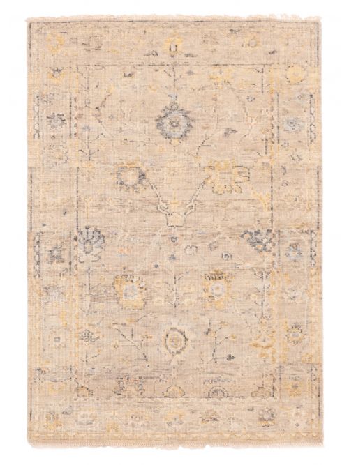 Indian Modern Oushak Hand-knotted Wool Rug, 124 x 178 cm