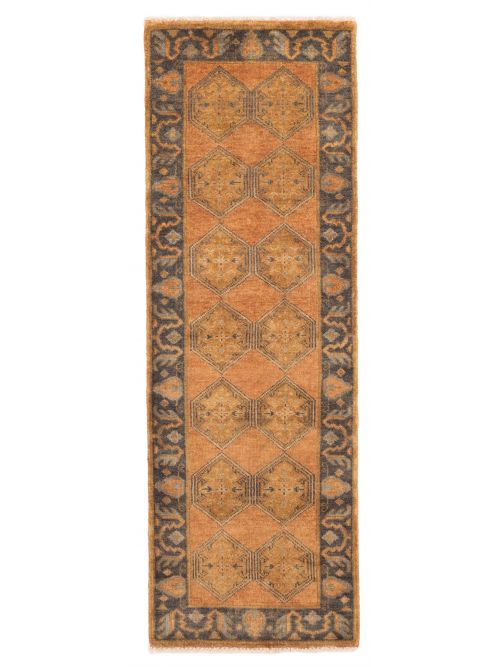 Indian Finest Agra Jaipur 2'6" x 7'10" Hand-knotted Wool Runner Rug 