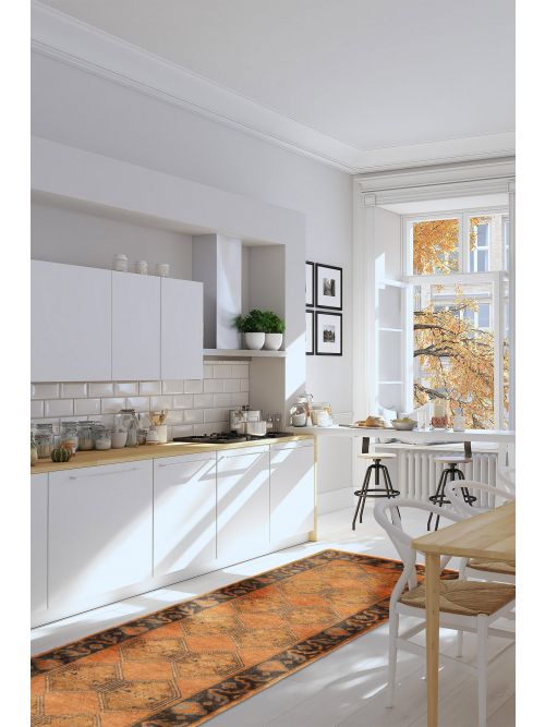 Indian Finest Agra Jaipur 2'6" x 7'10" Hand-knotted Wool Runner Rug 