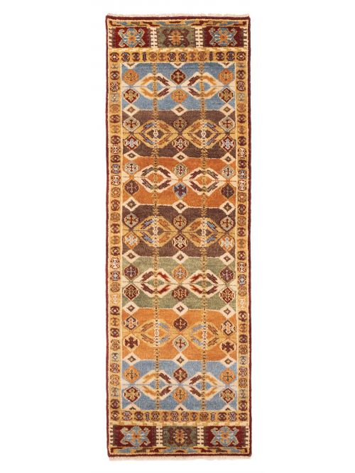 Indian Finest Agra Jaipur 2'6" x 7'11" Hand-knotted Wool Runner Rug 