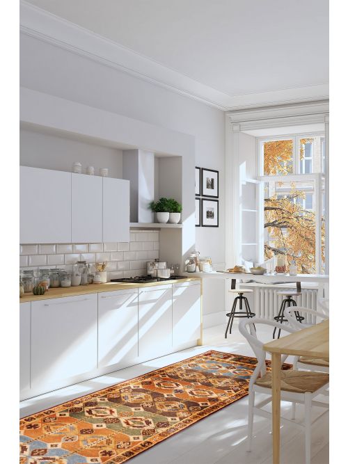 Indian Finest Agra Jaipur 2'6" x 7'11" Hand-knotted Wool Runner Rug 