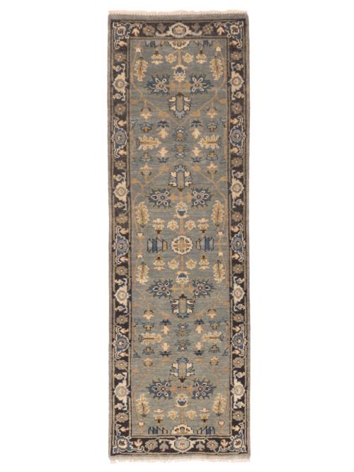 Indian Finest Agra Jaipur 2'5" x 7'10" Hand-knotted Wool Runner Rug 