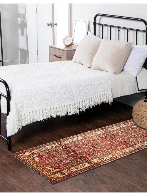 Persian Style Hand-knotted Wool Runner Rug, 107 x 290 cm