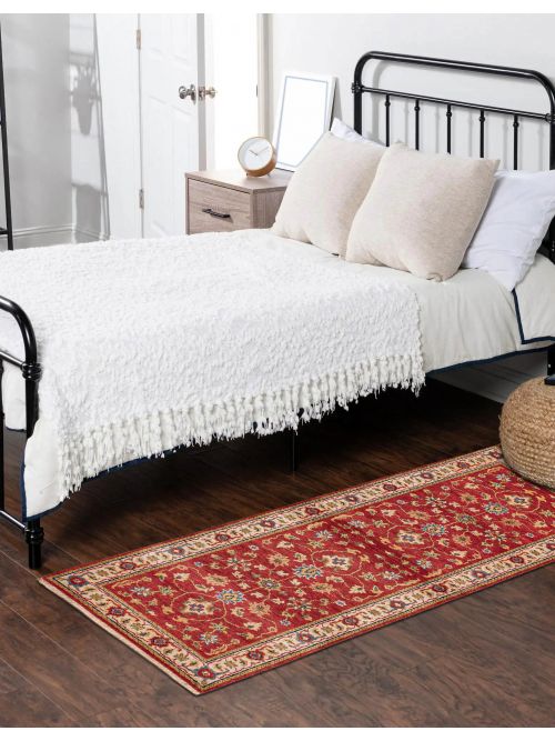 Indian Finest Oushak Hand-knotted Wool Runner Rug, 76 x 241 cm