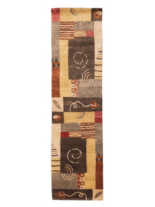 Nepal Opulence Hand-knotted Wool Runner Rug, 76 x 300 cm