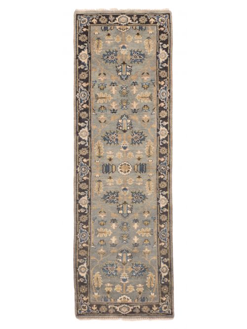Indian Finest Agra Jaipur 2'5" x 7'11" Hand-knotted Wool Runner Rug 