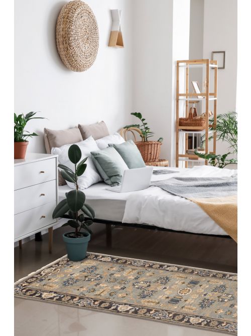 Indian Finest Agra Jaipur 2'5" x 7'11" Hand-knotted Wool Runner Rug 