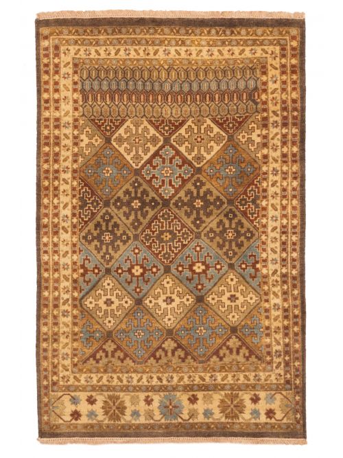 Indian Jamshidpour 3'8" x 5'10" Hand-knotted Wool Runner Rug 