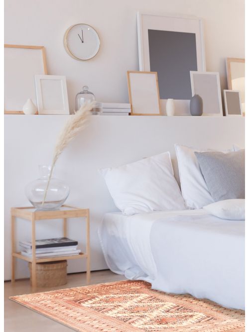 Pakistani Finest Peshawar Bokhara 2'7" x 3'9" Hand-knotted Wool Rug 