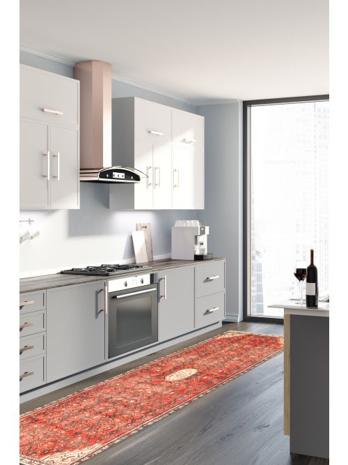 Persian Style 2'9" x 8'10" Hand-knotted Wool Runner Rug 