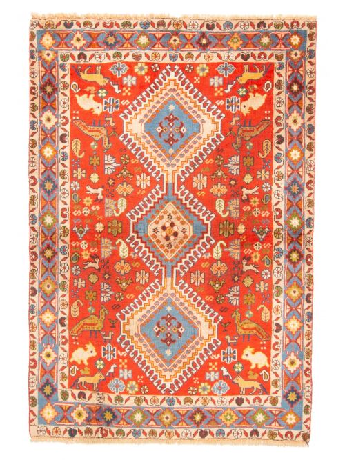 Persian Style 3'5" x 5'1" Hand-knotted Wool Rug 