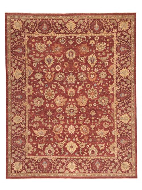 Indian Mirzapur 12'0" x 14'9" Hand-knotted Wool Rug 