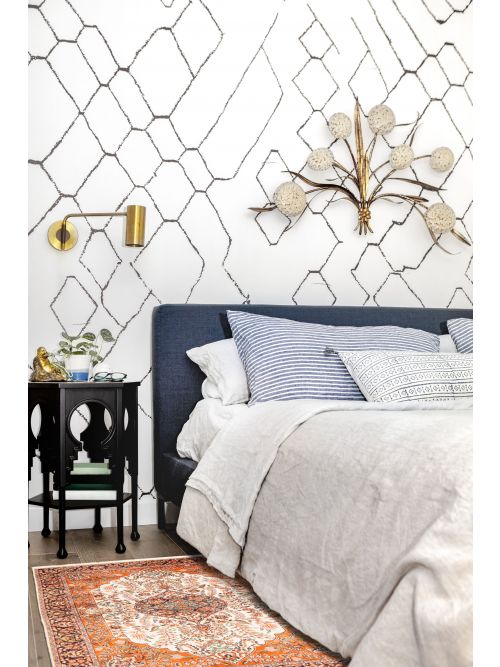 Indian Kashmir 4'0" x 6'1" Hand-knotted Viscose Rug 