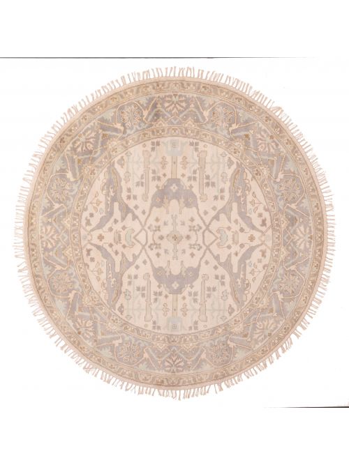 Indian Royal Oushak 8'0" x 7'9" Hand-knotted Wool Rug 