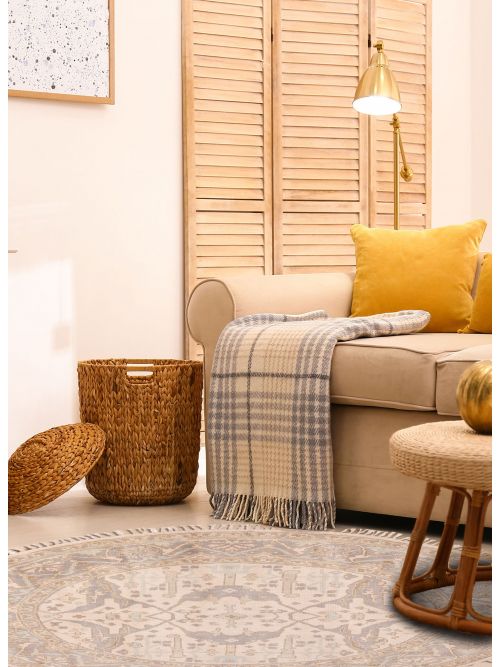 Indian Royal Oushak 8'0" x 7'9" Hand-knotted Wool Rug 