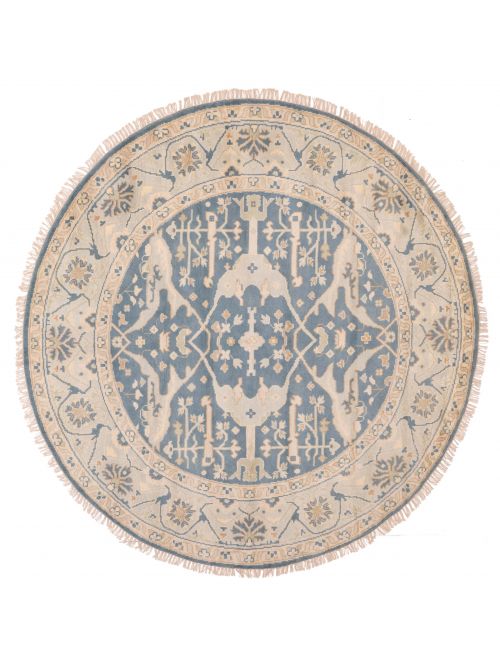 Indian Royal Oushak 7'11" x 7'9" Hand-knotted Wool Rug 