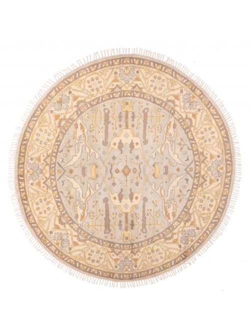 Indian Royal Oushak 8'0" x 7'9" Hand-knotted Wool Rug 