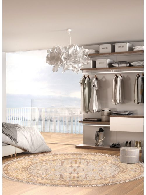 Indian Royal Oushak 8'0" x 7'9" Hand-knotted Wool Rug 