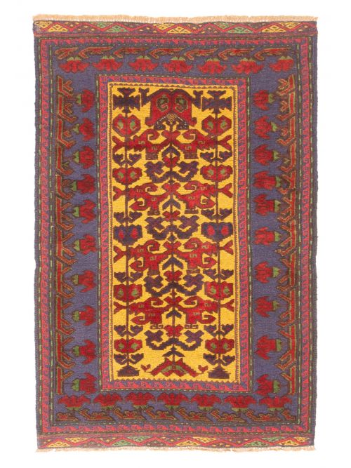 Tapis teimani 2'9" x 4'4" en laine