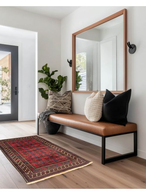 Tapis teimani 2'10" x 4'2" en laine