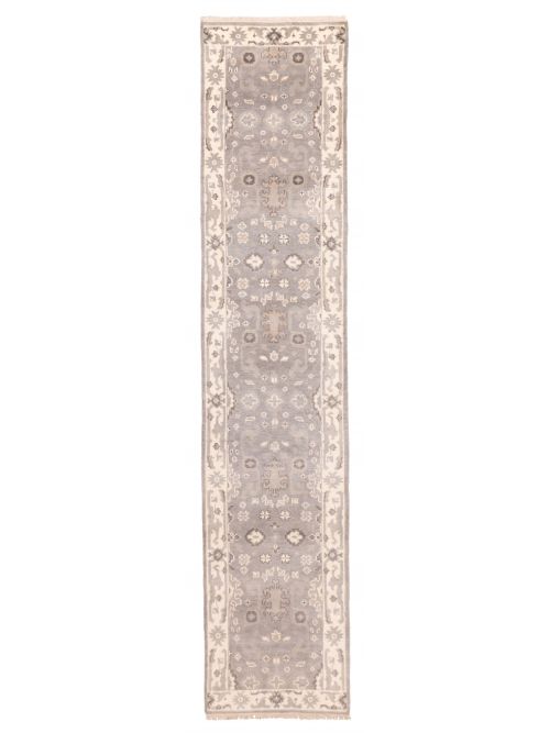 Indian Royal Oushak 2'5" x 11'10" Hand-knotted Wool Runner Rug 