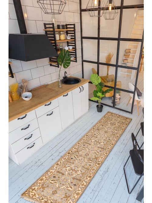 Indian Royal Oushak 2'7" x 11'8" Hand-knotted Wool Runner Rug 