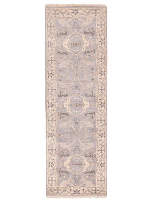 Indian Royal Oushak 2'6" x 7'11" Hand-knotted Wool Runner Rug 