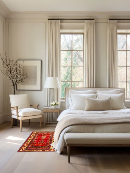 Tapis teimani 2'9" x 4'0" en laine