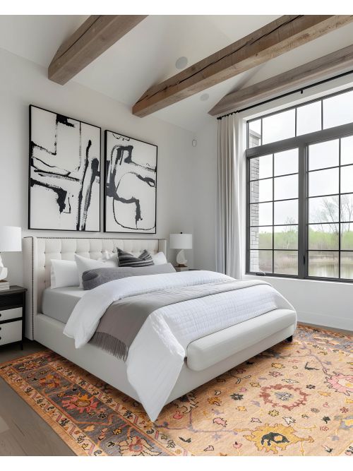 Tapis oushak moderne 8'11" x 11'10" en laine