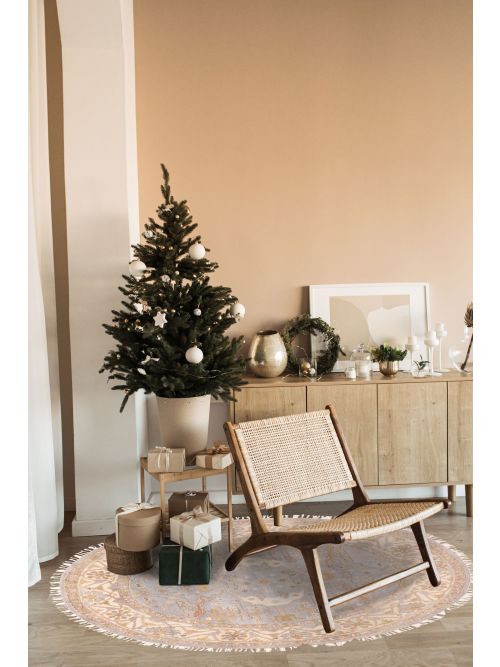 Indian Royal Oushak 8'0" x 8'0" Hand-knotted Wool Rug 