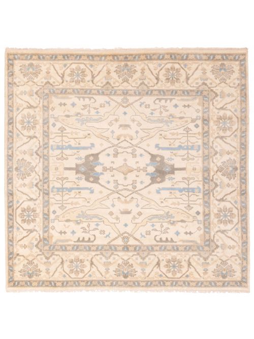 Indian Royal Oushak 8'2" x 8'0" Hand-knotted Wool Rug 