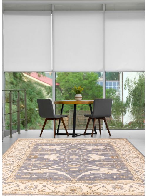 Indian Royal Oushak 8'3" x 9'11" Hand-knotted Wool Rug 